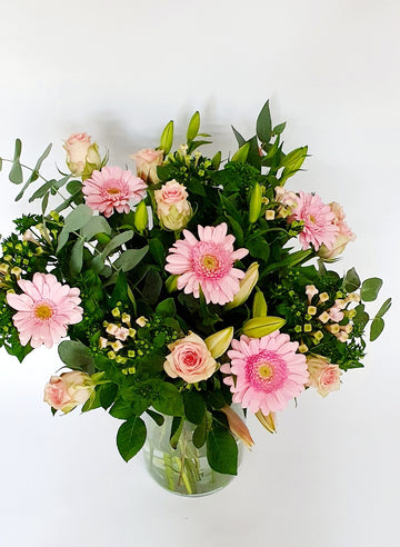Boeket rond roze